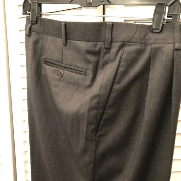 Zanella for Nordstrom men dress pants, 100% wool, cuffed, Bennett, 42